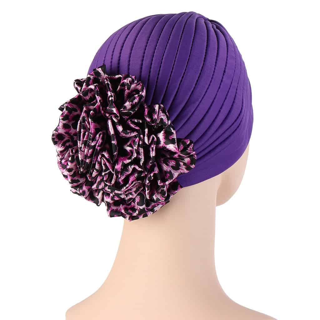 Edith Turbante Para Mulher Lenço Para O Cabelo Roxo Moda Quimioterapia