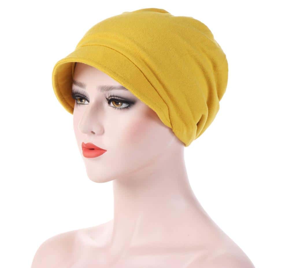 Cachecol De Algodão Amarelo Quimio Corinne Para Mulher