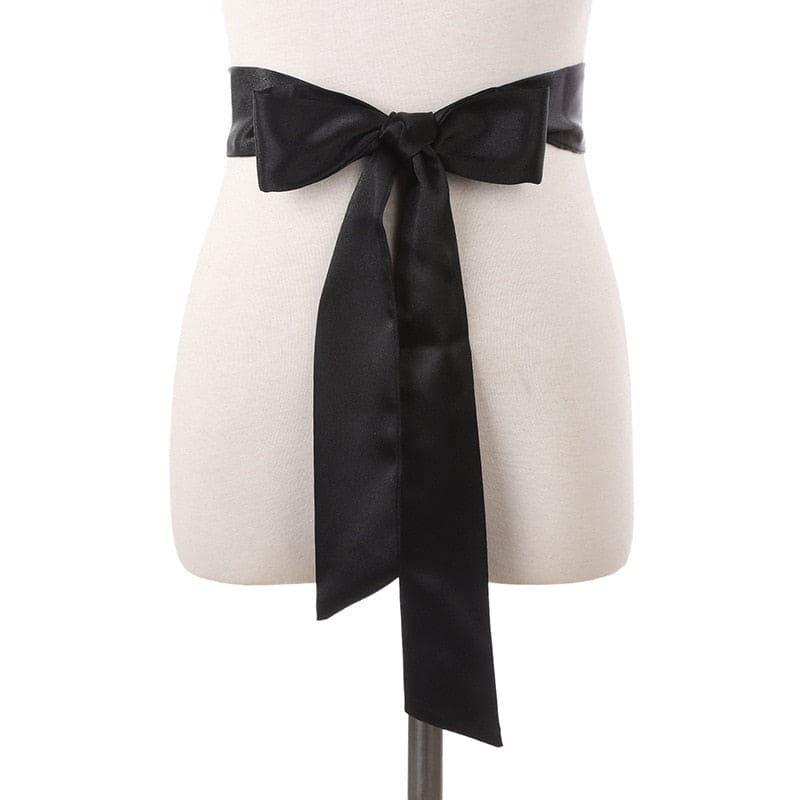 Aude Cinto Cachecol Mulher Vestido Calças Preto Liso
