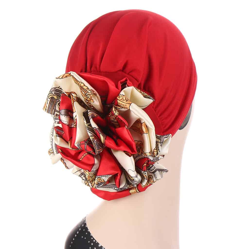 Cathy Bonnet Chemo Scarf Mulher Moderna Vermelho