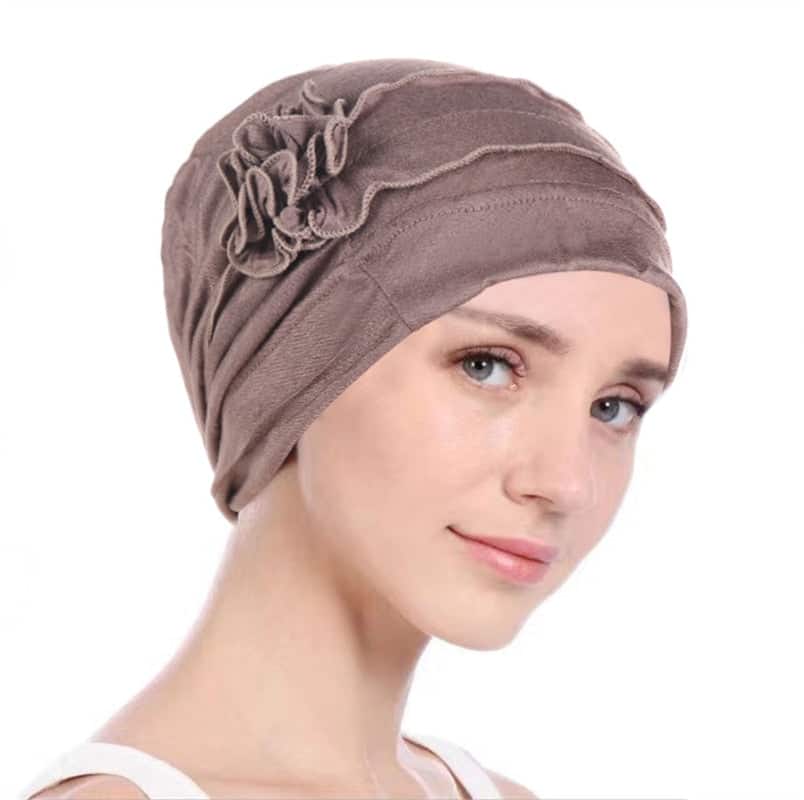 Cachecol De Quimioterapia Para Mulher Natacha Modern Castanho