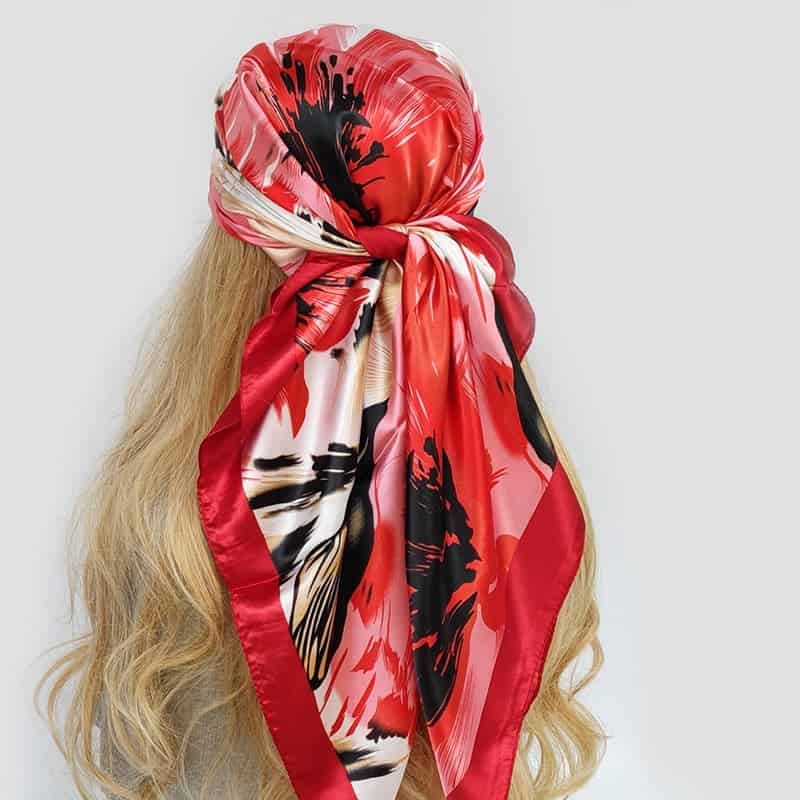 Cachecol De Senhora Com Padrão Vermelho Melissa