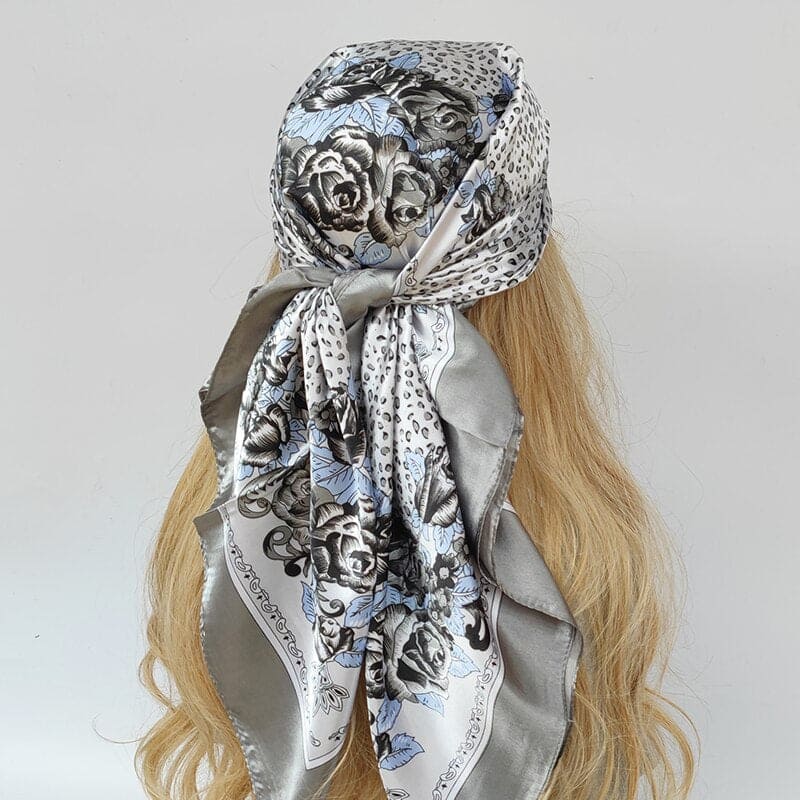Lenço De Cabelo Feminino Charlotte Motivos Prateados