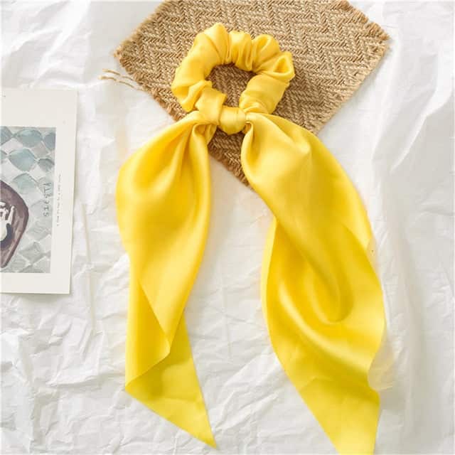 Cachecol Chouchou Amarelo Liso