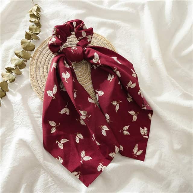 Cachecol Chouchou Bordeaux Feuilles En Folie
