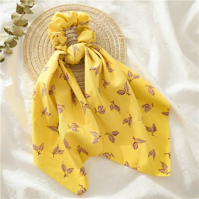 Cachecol Chouchou Amarelo Feuilles En Folie