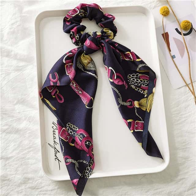 Cachecol Roxo Chouchou Cintos E Borlas