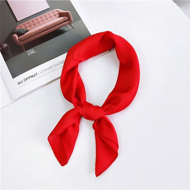 Lenço Vermelho Liso Para O Cabelo