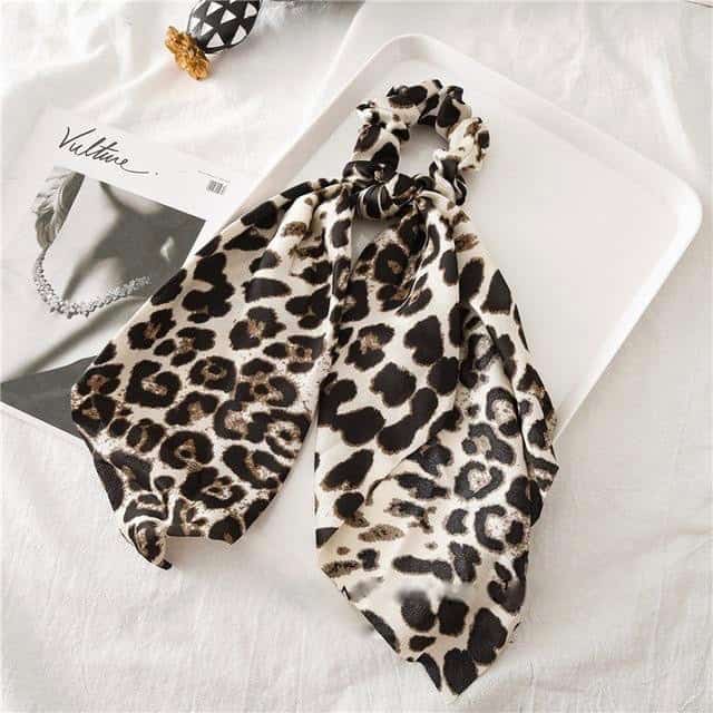Lenço De Leopardo Branco