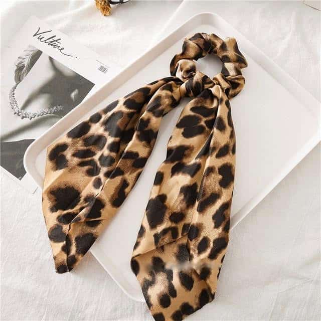 Lenço De Pescoço De Leopardo Claro