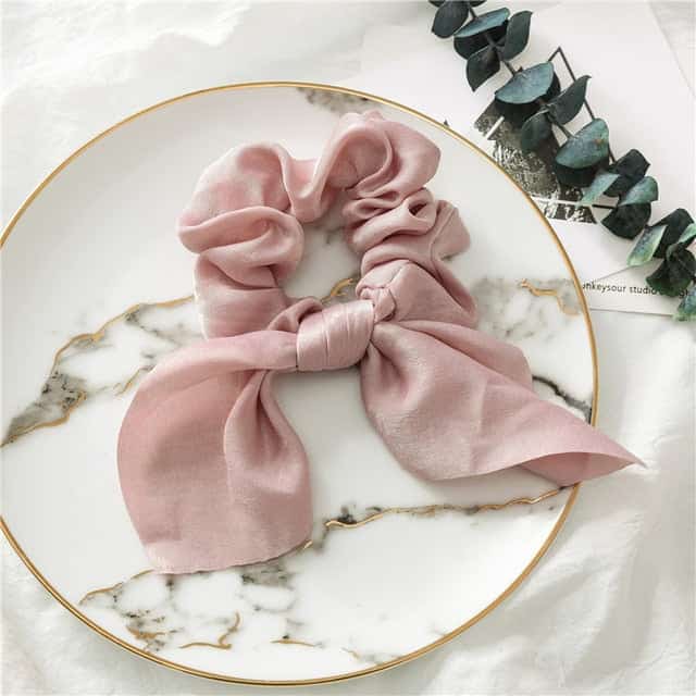 Cachecol Curto Chouchou Cor-De-Rosa Liso