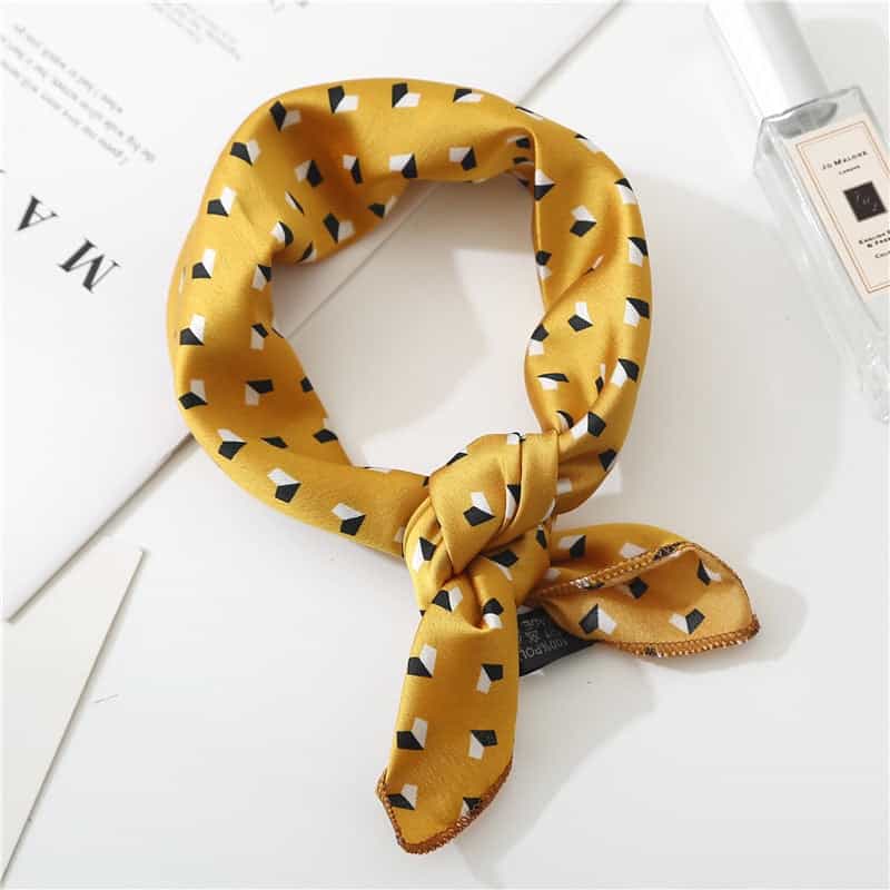 Lenço Para O Cabelo 50 Amarelo - Corações Pequenos