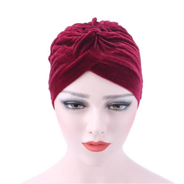 Cachecol Vermelho Para A Quimioterapia - Veludo