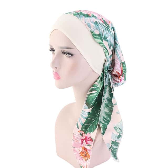 Lenço De Quimioterapia Anna Modern Para Mulher Com Padrão Verde
