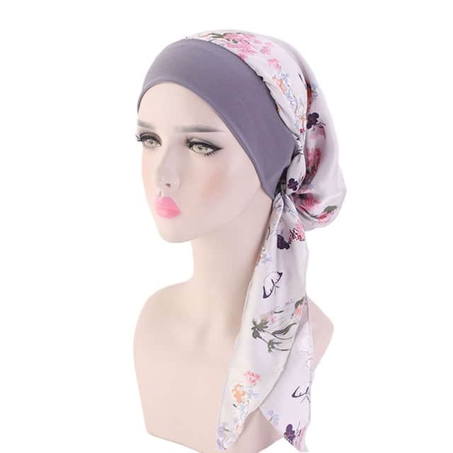 Cachecol De Quimioterapia Judith Modern Para Mulher Com Padrão Cor-De-Rosa