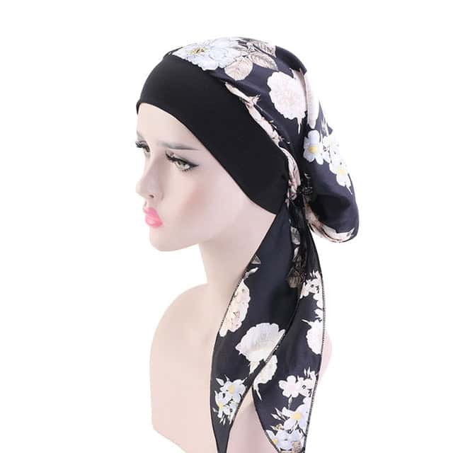 Sabrina Modern Chemo Scarf Feminino Preto Com Padrão