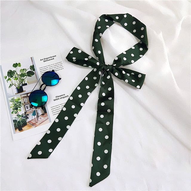 Cinto De Lenço Verde Com Bolinhas