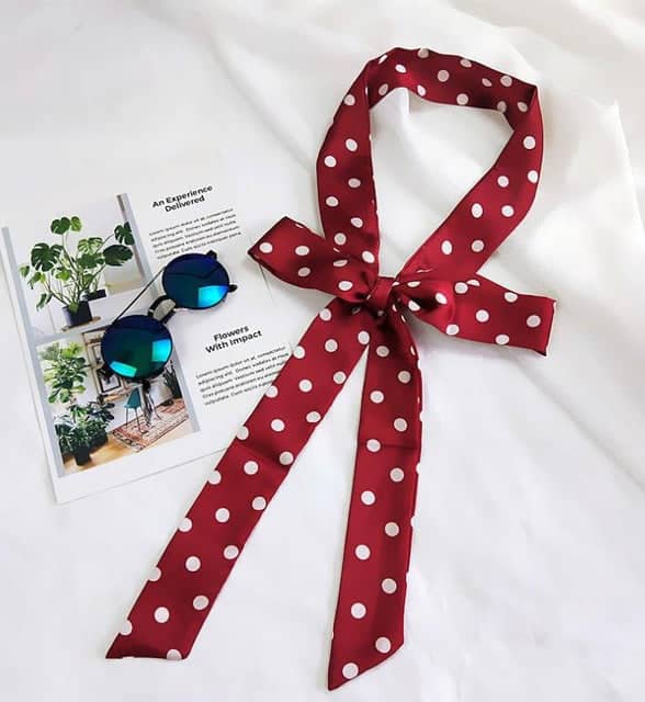 Cinto De Lenço Vermelho Com Bolinhas