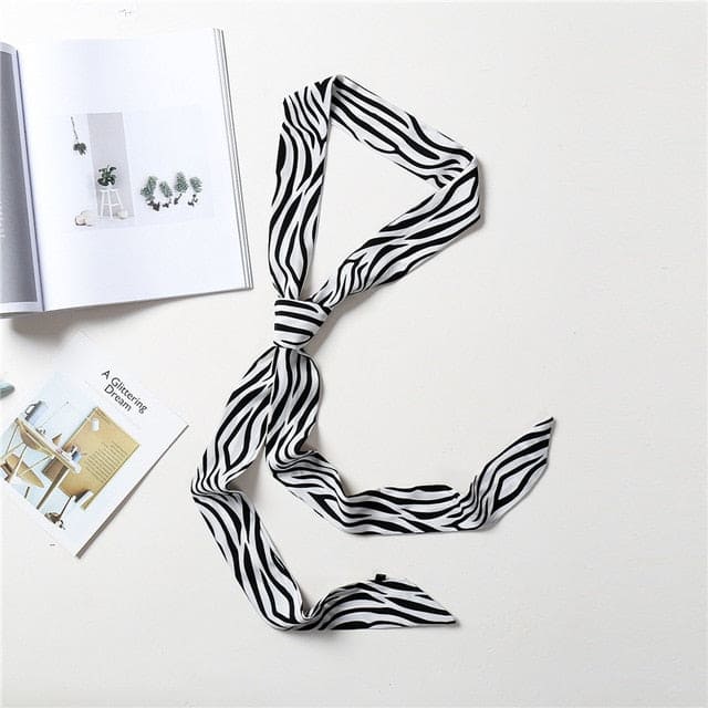 Cinto Com Lenço De Zebra Branco