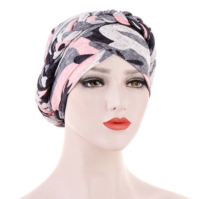 Lenço De Turbante Rosa Para Quimioterapia - Militar