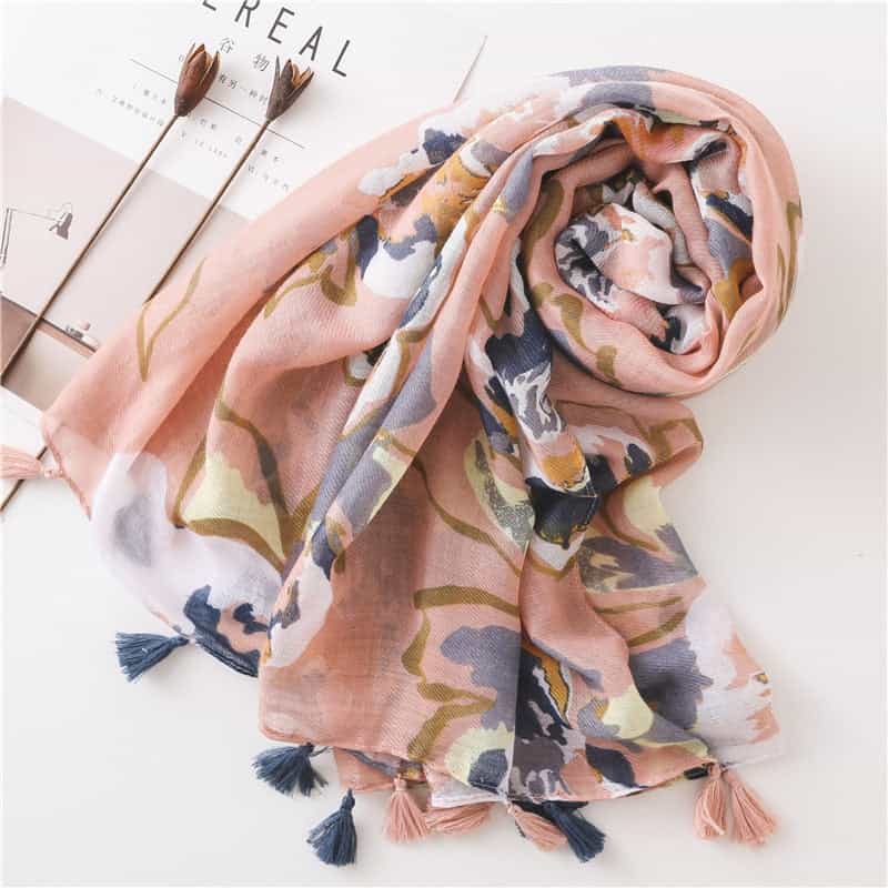 Cachecol 180 Cor-De-Rosa Para Mulher - Skylah