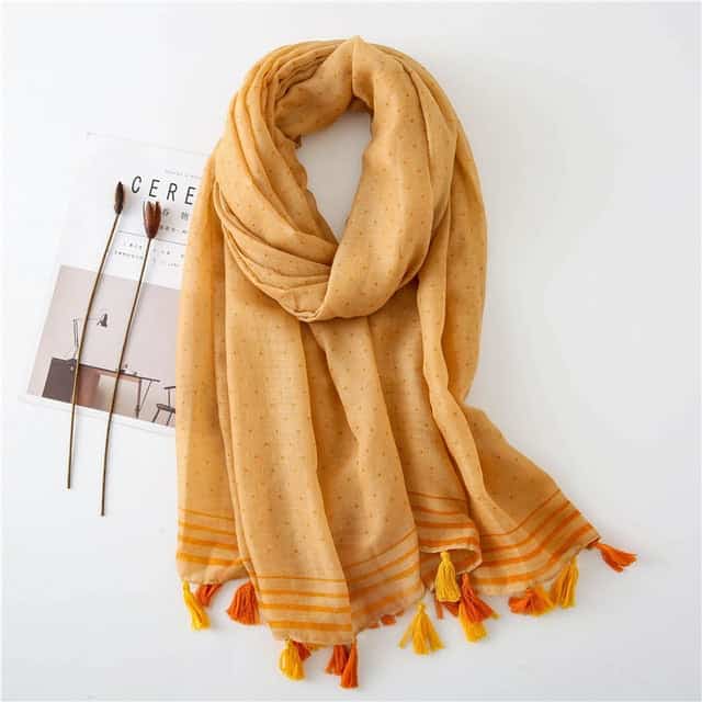 Cachecol 180 Amarelo Para Mulher - Liljana