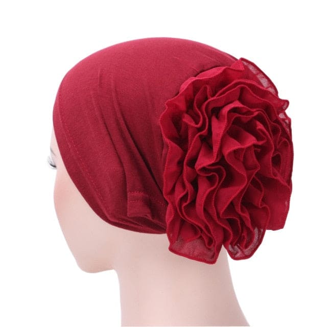 Cachecol Vermelho Com Touca De Quimioterapia - Neolise