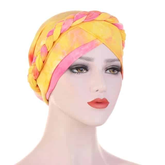 Lenço De Turbante De Quimioterapia Amarelo - Pastel