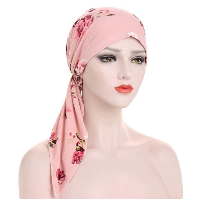 Lenço De Quimioterapia Nathalie Modern Para Mulher Com Padrão Cor-De-Rosa
