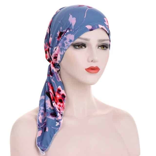 Romy Modern Cachecol Feminino Com Padrão Quimio Azul Rosa