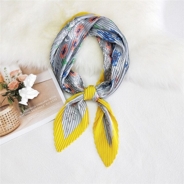 Lenço De Cabelo Com Pregas Amarelo - Eponine