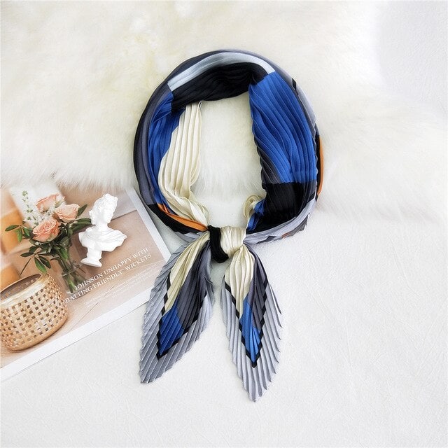 Maud Lenço De Cabelo Para Homem Plissado Chemo Preto Azul
