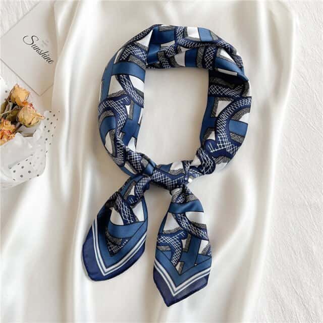 Lenço Para O Cabelo 70 Azul - Lina