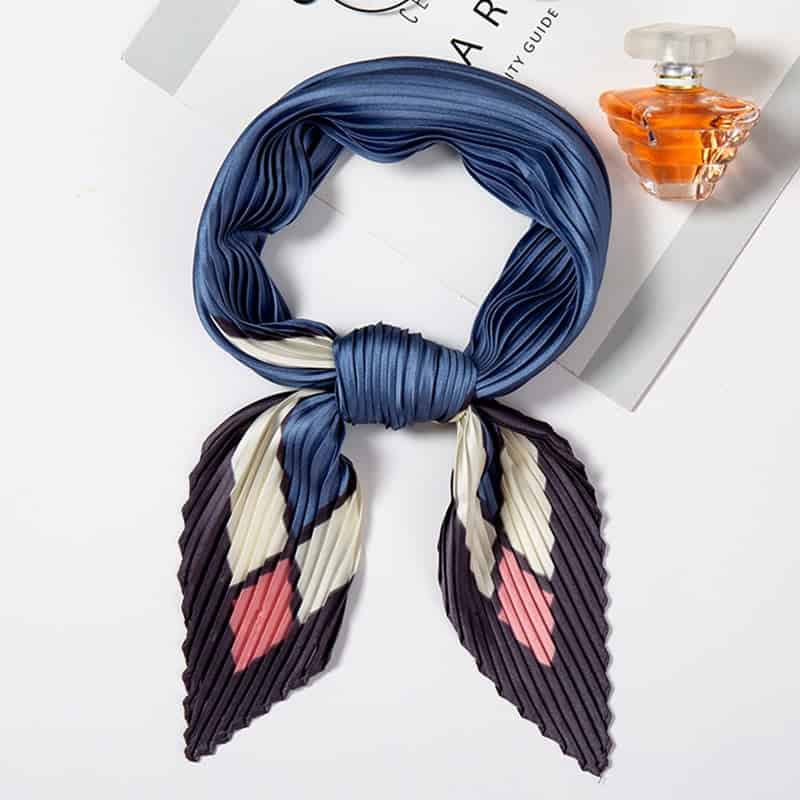 Lenço De Cabelo Plissado Azul - Morélina