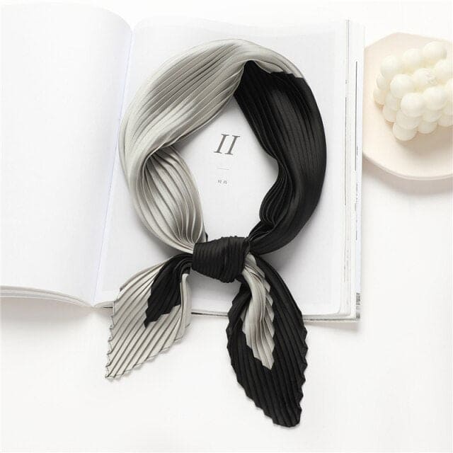 Lenço De Cabelo Preto Com Pregas - Eldorine