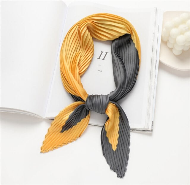 Lenço De Cabelo Com Pregas Amarelo - Eldorine