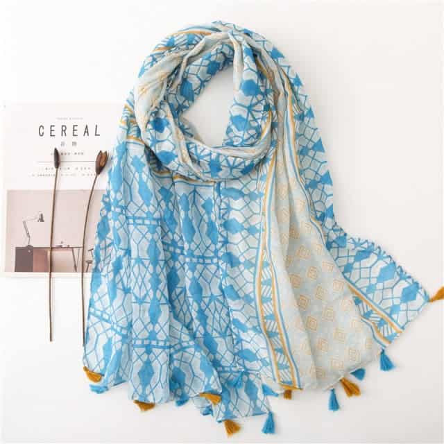 Cachecol 180 Azul Para Mulher - Dagny