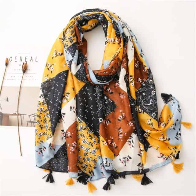 Cachecol 180 Amarelo Para Mulher - Gerda Liberty
