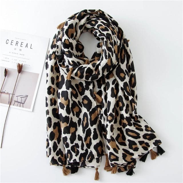 Cachecol Para Senhora Ingeborg Cachecol De Pescoço De Leopardo