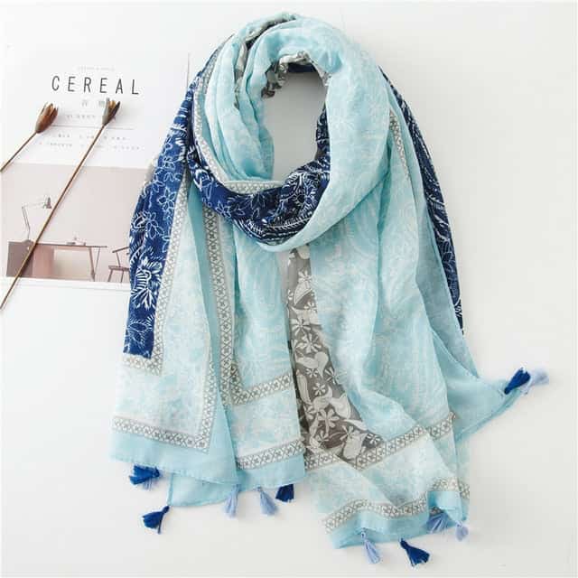 Cachecol 180 Azul Para Mulher - Hedvig