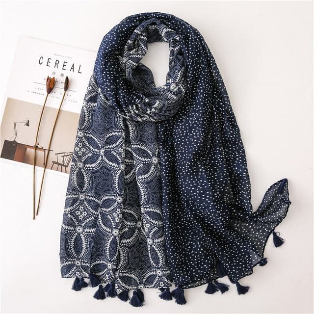 Cachecol 180 Azul Para Mulher - Berit