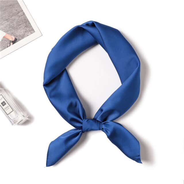 50 Lenço Para O Cabelo Azul Real - Liso
