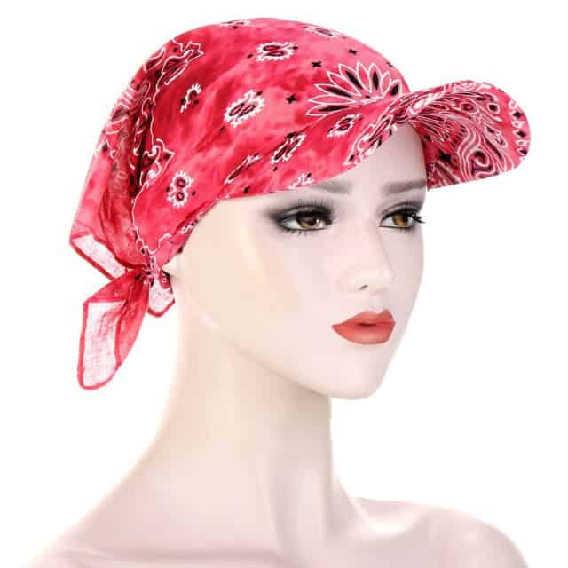 Lenço De Quimioterapia Vermelho Boémio Para Mulher
