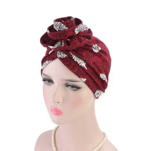 Lenço De Turbante Vermelho Para Quimioterapia - Exontine