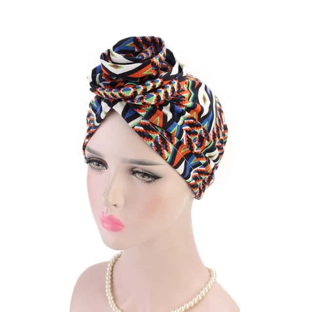 Lenço De Turbante Laranja Para Quimioterapia - Exianne