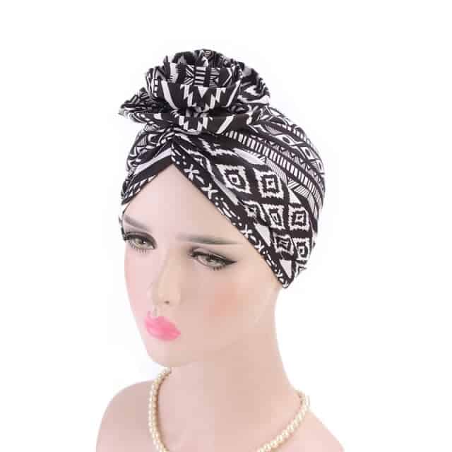 Cachecol De Turbante Quimio Preto - Ezéphérine