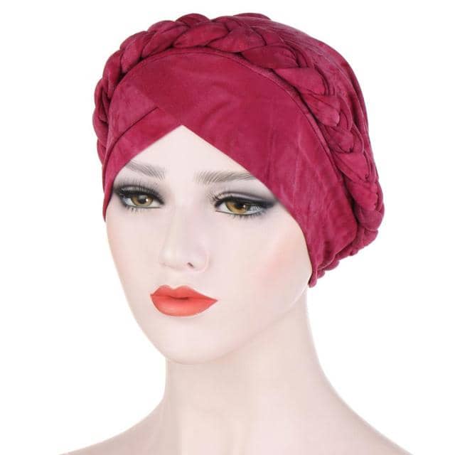 Norianne Turban Lenço De Quimioterapia Moderno Para Mulher Vermelho Liso