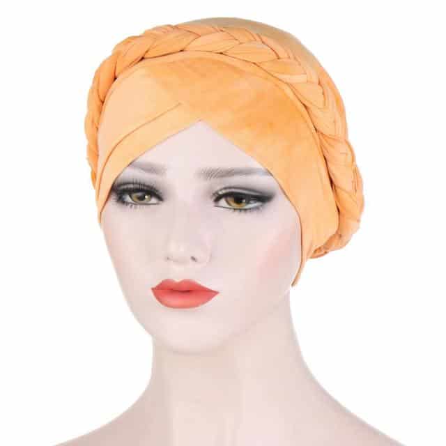 Lenço De Turbante Laranja Para Quimioterapia - Norianne