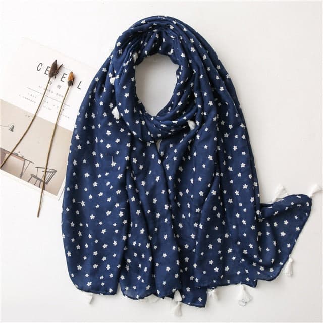 Cachecol 180 Azul Para Mulher - Evie