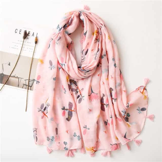 Cachecol 180 Cor-De-Rosa Para Mulher - Lilya